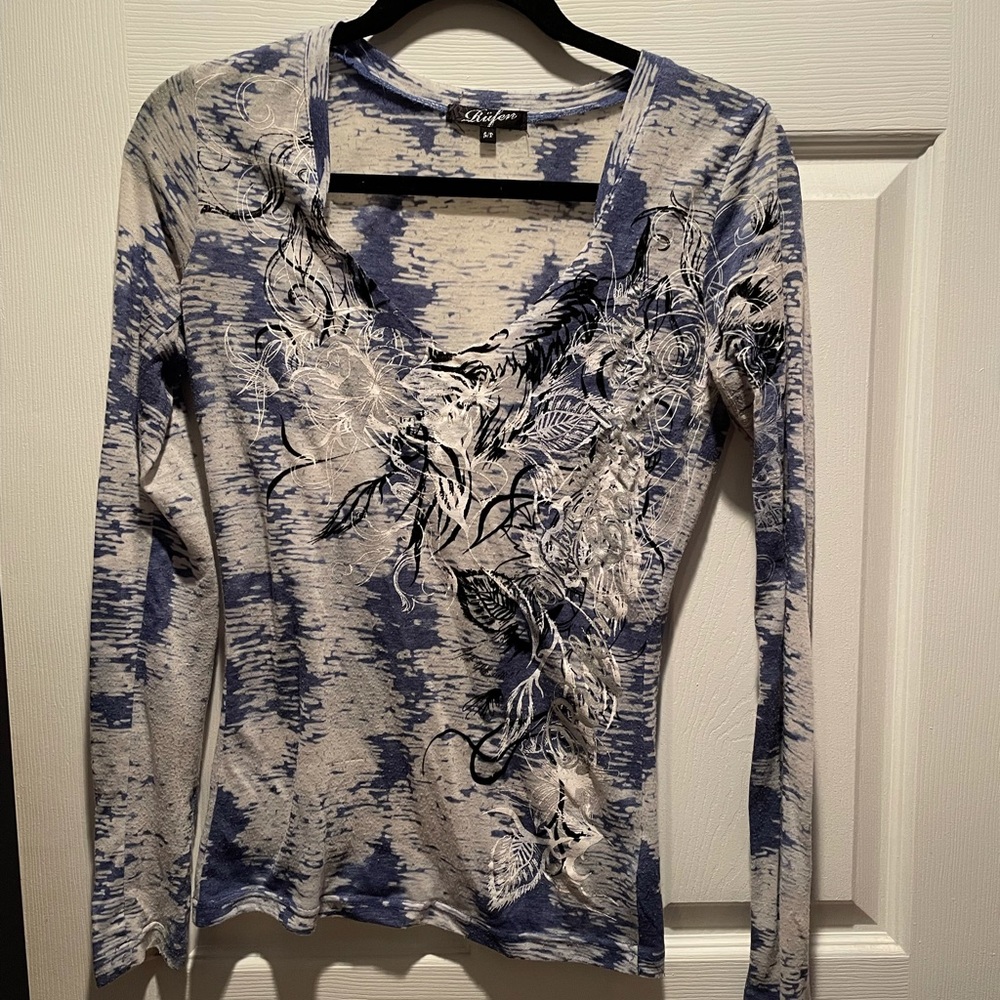 Rufen Sheer V-Neck Top